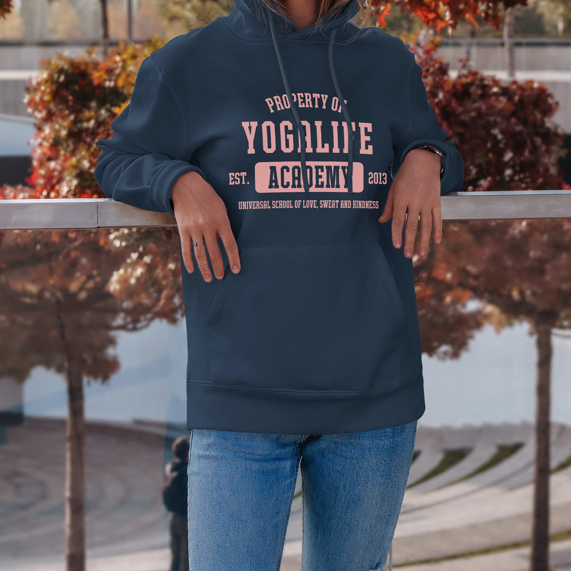 YOGALIFE ACADEMY Hoodie navy
