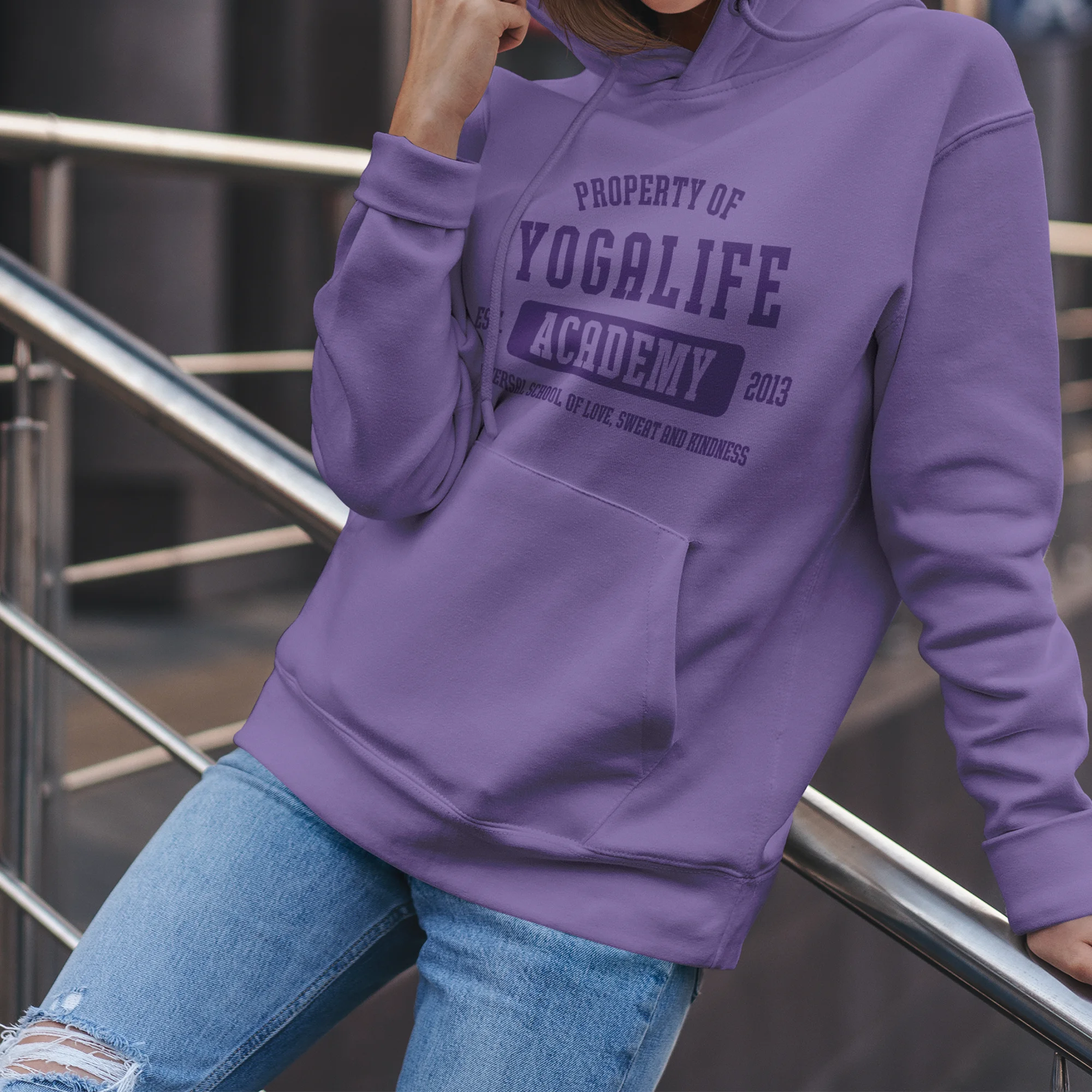 YOGALIFE ACADEMY Hoodie purple YOGALIFE ACADEMY Hoodie purple