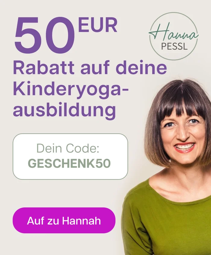 Rabatt von 50 EUR auf die Kinderyoga-Ausbildung bei YOGALIFE, um Kinder in Bewegung und Entspannung zu fördern.
